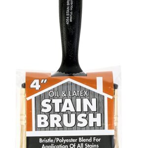 4054-4 Прямая кисть 4"  Oil & Latex Stain Brush- для пропиток из натуральной щетины
