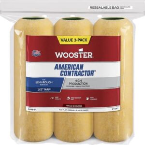 R569-9 Валик малярный вязаный AMERICAN CONTRACTOR® (9" - 1/2", полугрубый) 3 штуки/ упаковка