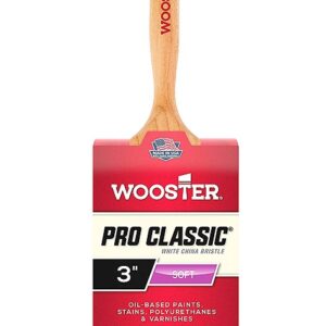 Z1118-3 Прямая кисть 3" PRO CLASSIC® WHITE CHINA BRISTLE- Dowel-Handle Varnish - для ровного укрытия