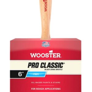 Z1516-6 Прямая кисть 6" PRO CLASSIC® – BLACK -  Extra-Thick Flat - для грубой покраски